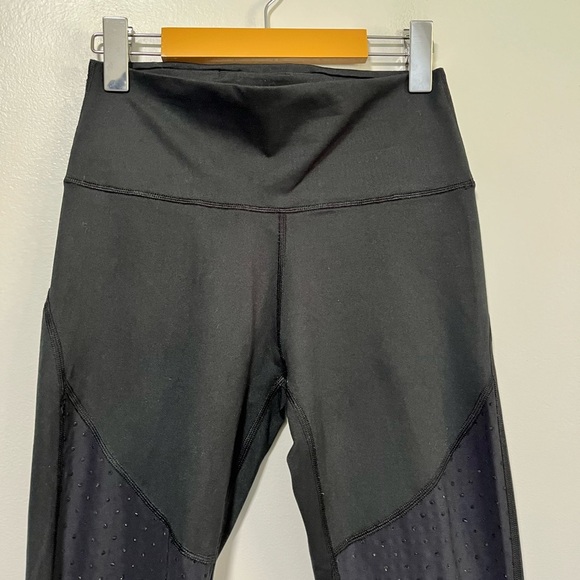 Aerie Chill. Play. Move. Black Mesh Panel Leggings - Size M - Picture 7 of 12